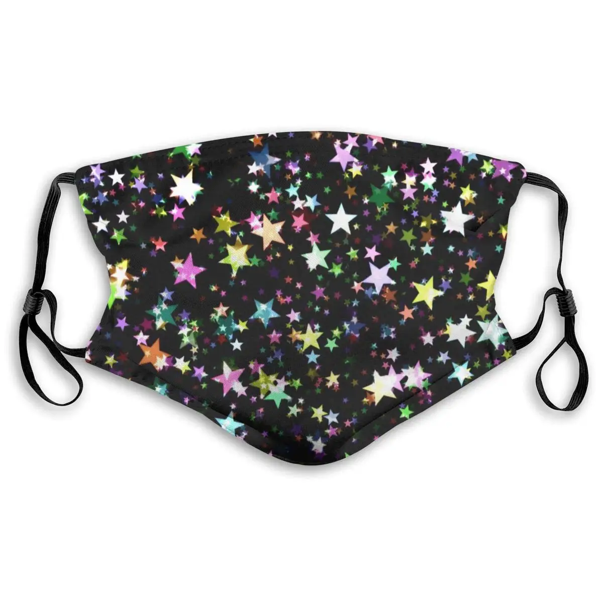 

Colorful Stars Washable Reusable Mask Anti Dust Half Face Mouth Mask For Kids Teens Men Women With Adjustable Ear Loops