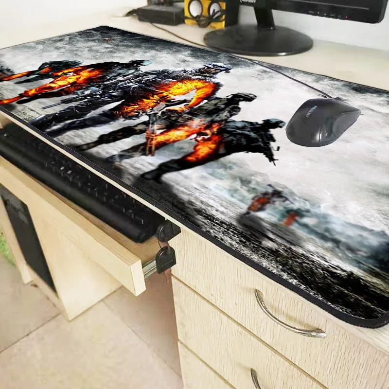 Mairuige Battlefield Mouse Pads Speed Large Locking Edge Mouse Pad High Quality Rubber Gamer Soft Keyboards Gaming Mousepad