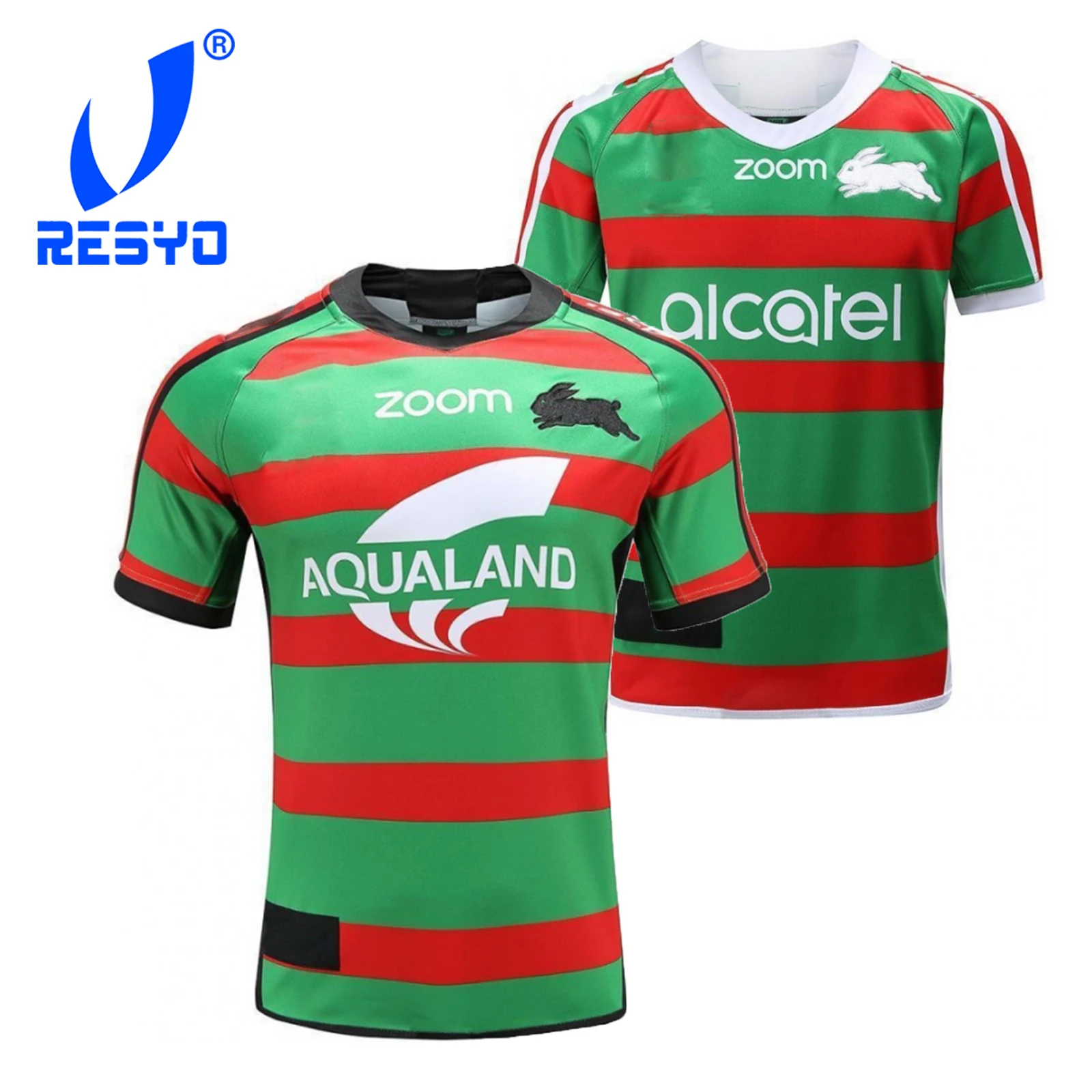 RESYO для Южная Сиднея Rabbitohs мужская Реплика для дома/вдали Регби Джерси Спортивная футболка S-5XL