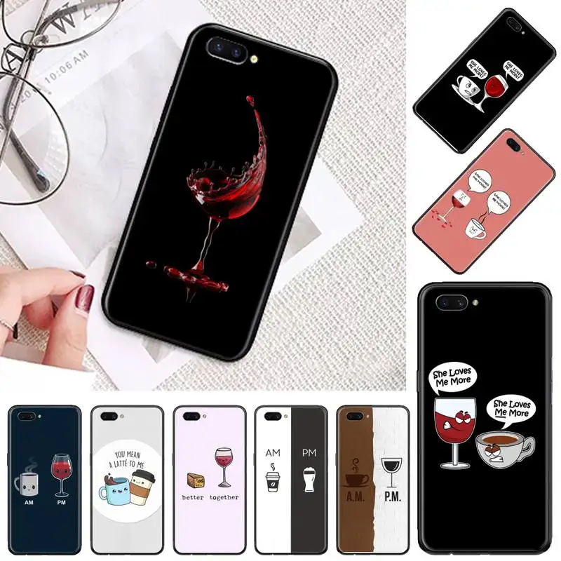 

Coffee red Wine Cup art design cartoon Phone Case For OPPO A ax 3 5 3 37 57 59 37 73 75 83 71 2018 11 1k s PRO
