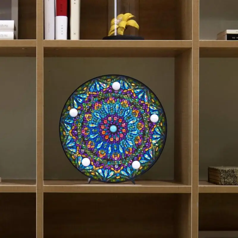 

DIY Mandala Diamond Painting Light Embroidery Full Special Drill LED Lamp