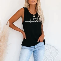 women t shirt tops summer hot sale fashion casual solid color round neck sleeveless t shirt
