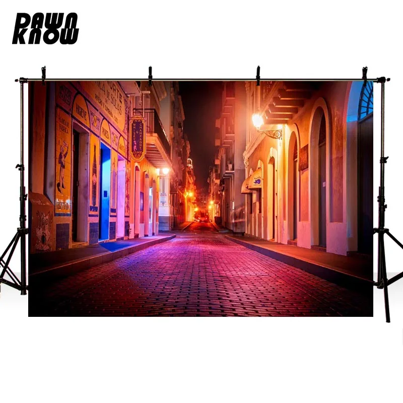 

Фон для фотосъемки с изображением ночной улицы dawnзнаем, фоны для свадебной студийной фотосъемки для детей lv2148