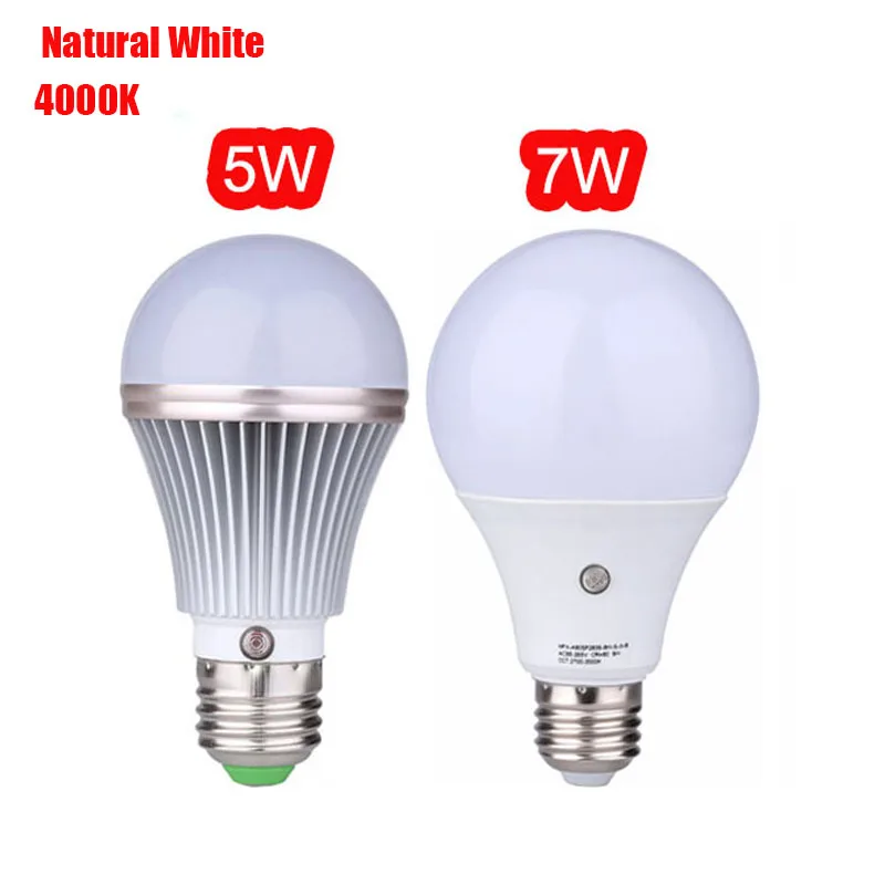 2 шт. 5 Вт/7 Вт E27 светодиодный светильник с датчиком От заката до рассвета датчик