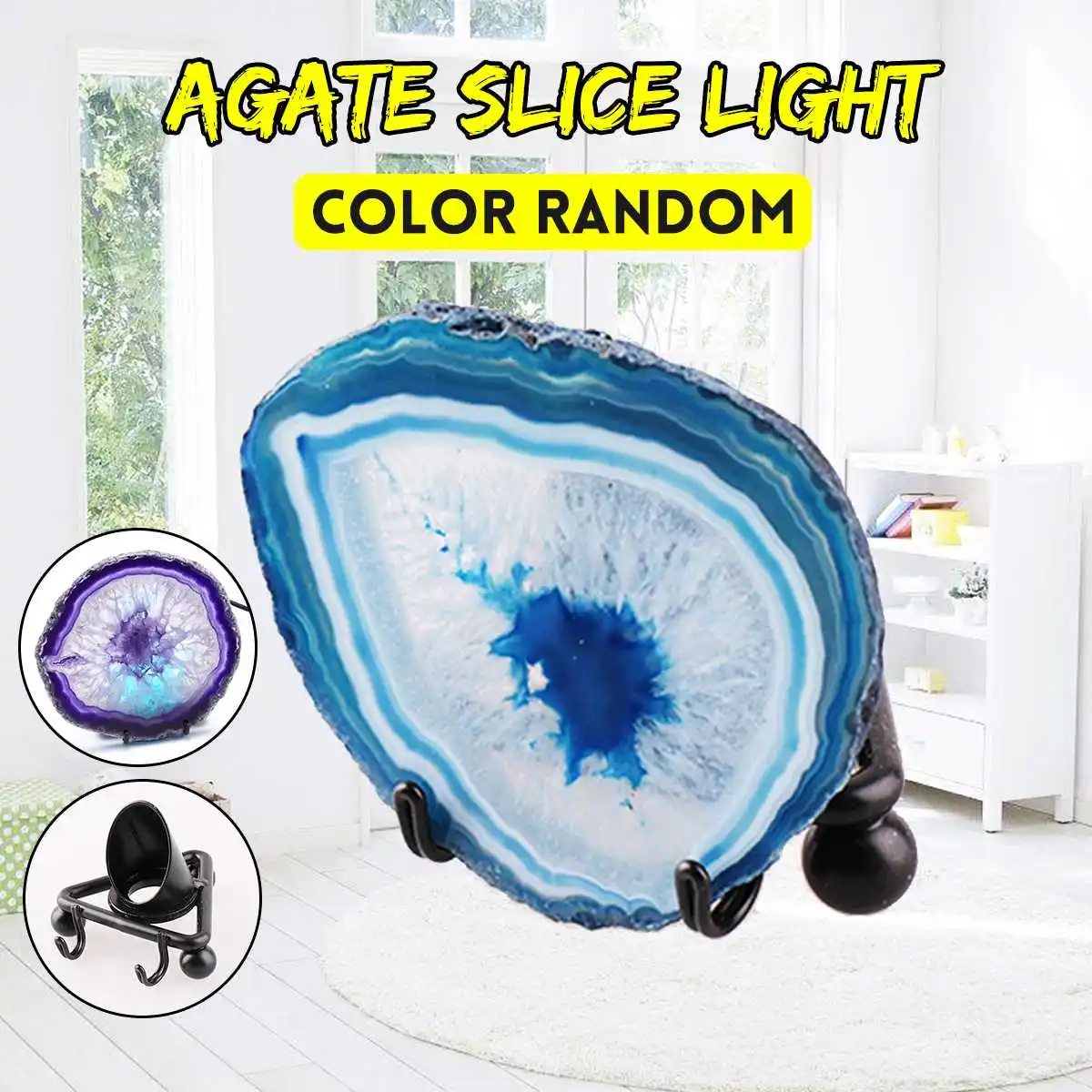 Ночник светильник Geode Druzy светодиодный с USB|Камни| |