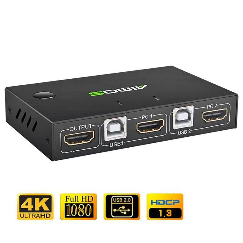HDMI совместимый USB KVM4K переключатель сплиттер для совместного использования