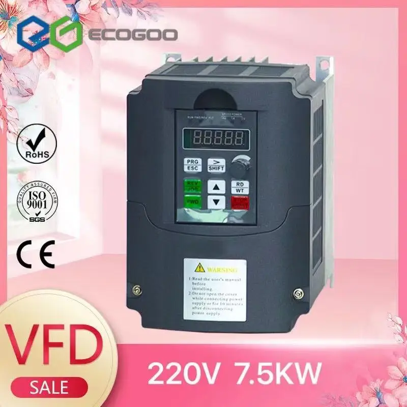 

7.5 kw,5.5kw ,2.2kw, 4kw 220v AC Frequency Inverter single phase input 3 phase output ac drives /frequency converter