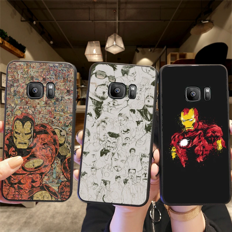 Железный человек мягкий силиконовый чехол для телефона samsung A3 4 5 6 Plus 7 8 910 20 30 40 50 60