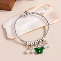 cute new arrivals charms cuff bangles black gummy bears heart butterfly pendant adjustable bracelet for women girls gift