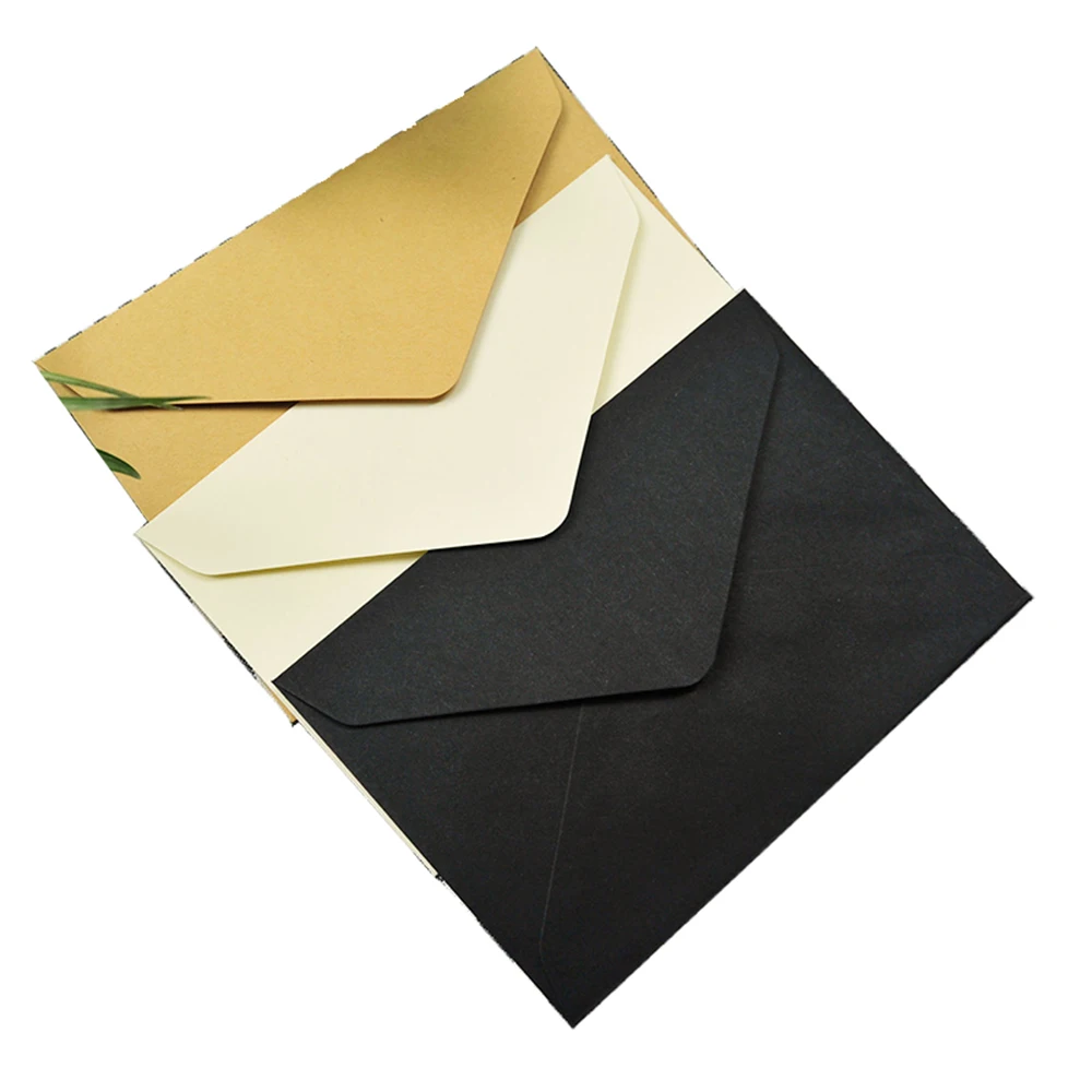 

100pcs In/ 16x11.2cm Kraft Paper Envelopes For Postcards Greeting Cards And Vip Wedding Party Invitation Free Shipping