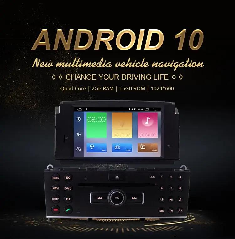 JDASTON Android 10 в Dash 2Din автомобильный dvd-плеер для Mercedes Benz C200 C180 W204 2007-2010 Автомобильный gps Радио Аудио мультимедиа стерео
