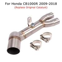 for honda cb1000r 2009 2018 motorcycle mid link pipe remove cat replace original catalyst stainless steel