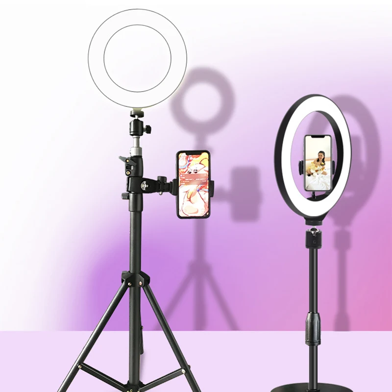 hot sale ring light with tripodround stand cell phone remote camera holder for live stream photography makeup youtube free global shipping