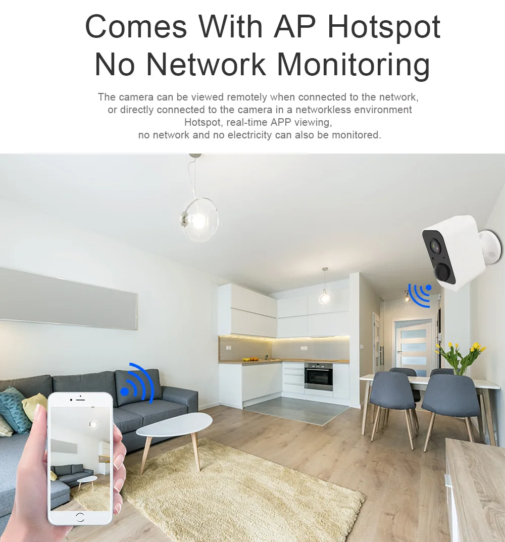 

WIFI wireless camera with battery 1080P home Security Surveillance CCTV Camera Baby Moniter