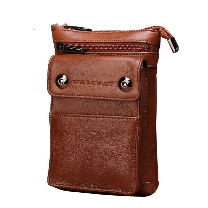 Забавная сумка с крючком для мужчин поясная сумочка из натуральной кожи