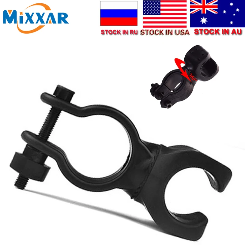 Dropshipping Bike Holder Bicycle Lights 360 Swivel Bicycle Clip Flashlight Mount Bracket Holder Torch Clip Clamp Repair Tools