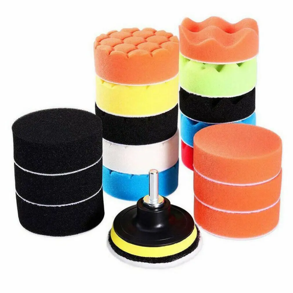 

Car Waxing Sponge Durable Polishing Kit With M14 Car Drill Adapter Washable And Reusable Polishing Kit