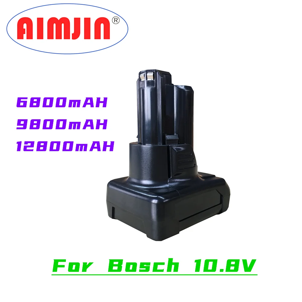 

Latest Upgrade 6.8/9.8/12.8Ah Replaceable Power Tool Battery for Bosch 10.8V/12V BAT411 BAT411A BAT412 BAT412A BAT413