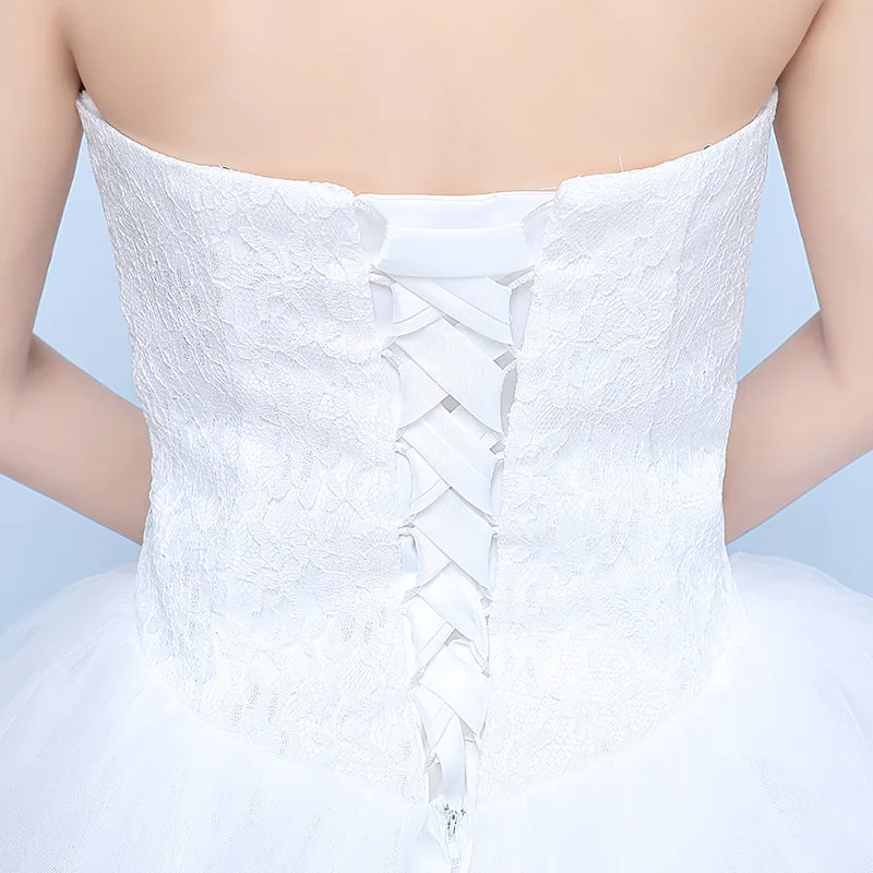 Wedding Dress Sexy Strapless Lace Up Ball Gown Plus Size Dresse Vestido De Noiva Bride | Свадьбы и торжества