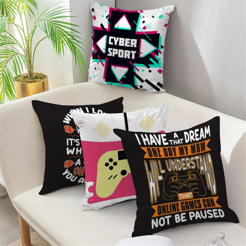 

Fuwatacchi Loving Game Printed Cushion Cover Carton Game Pad Photo Throw Pillow Covers for Home Sofa Car Chair Decor Pillowcases