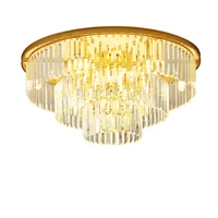 led modern golden crystal round rectangle chandelier lighting lustre hanging lamps suspension luminaire lampen for foyer