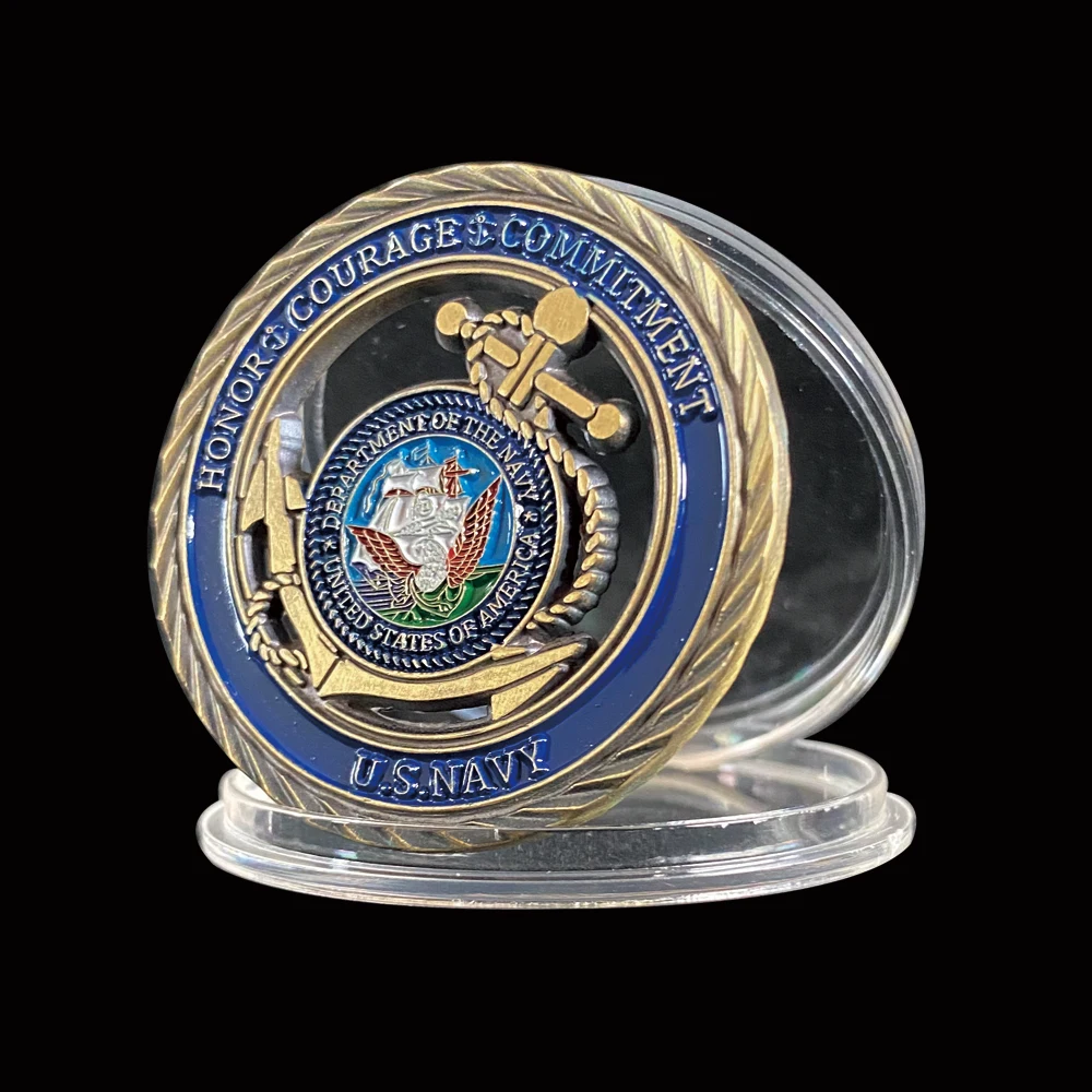 Ажурная монета ВМС США медаль за честь смелость обязательства монеты | Дом и сад