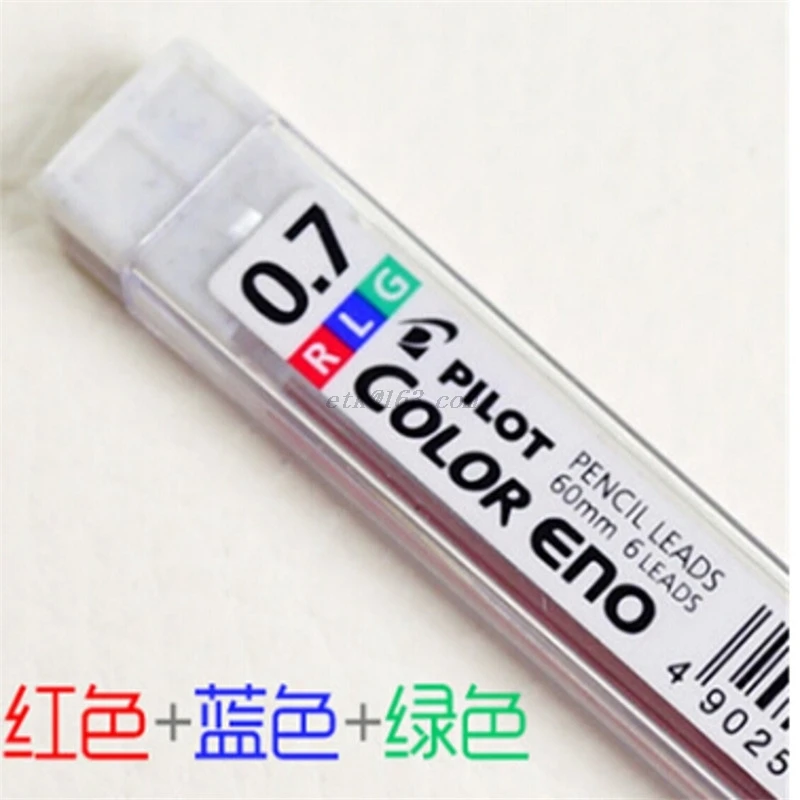 6 шт./трубка 0 7 мм Цветные свинцовые стержни механический/чертежный карандаш
