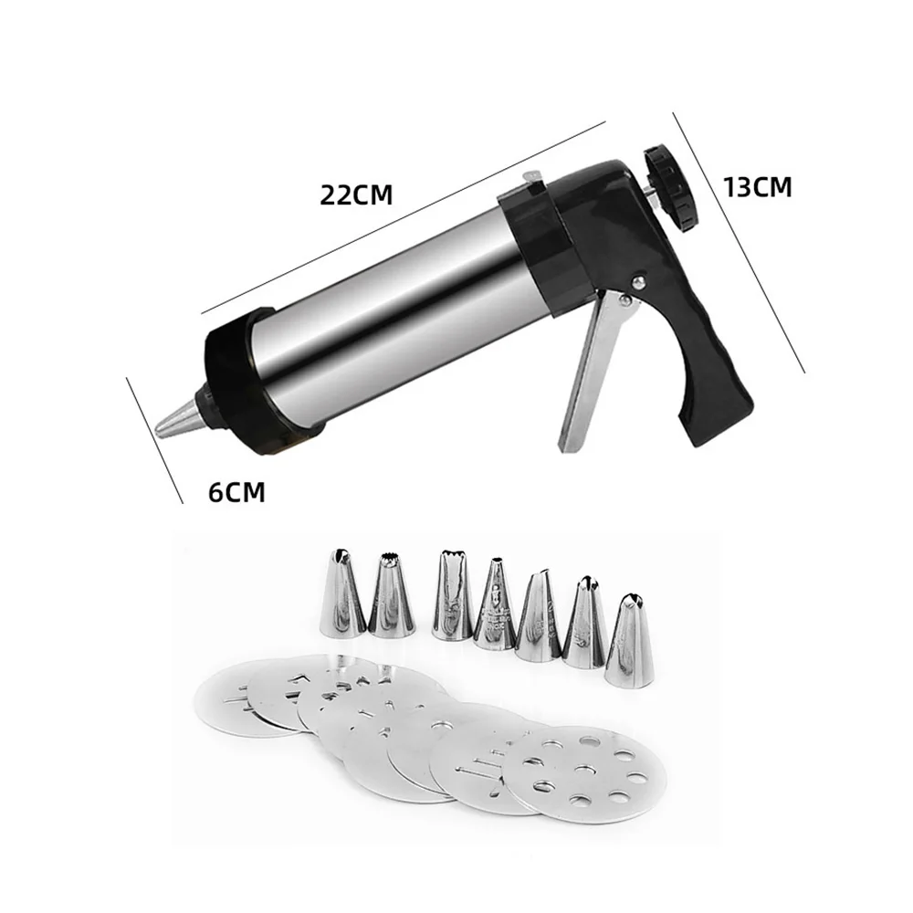 

Cookies Mold Gun Kit Cookie Maker Extruder Pump Press Biscuit Making Machine Nozzles Cookie Stencil Cake Decorating