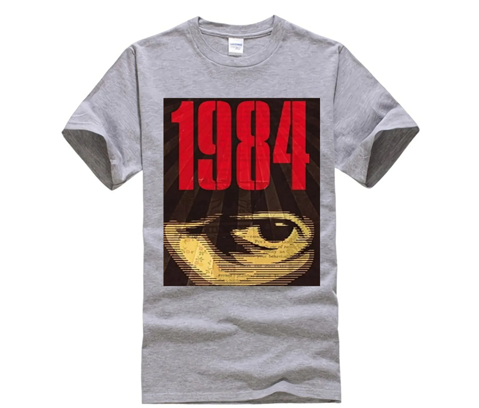 

Fashion T-shirt Trendy Cool Top Men's 1984 Trendy Creative Graphic Top Men's white short sleeve t-shirt