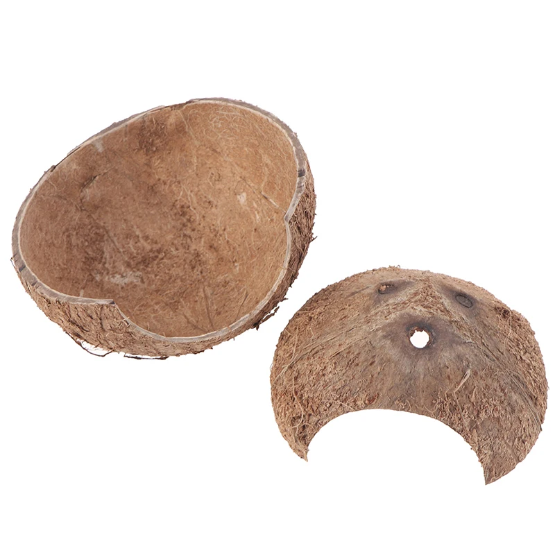 1pcs Reptiel Verbergen Habitat Natuurlijke Kokosnoot Lizard Spider Kleine Dier Cave Huis | Дом и сад