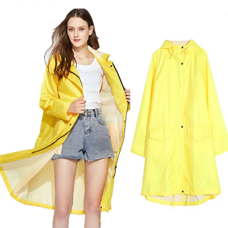 Плащ для женщин и мужчин водонепроницаемый ветрозащитный с капюшоном светильник
