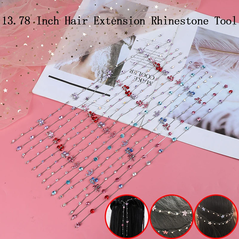 Girl Hair Extension Rhinestone Tool Glitter Braid Hairpin Bridal Wedding Accessories | Красота и здоровье