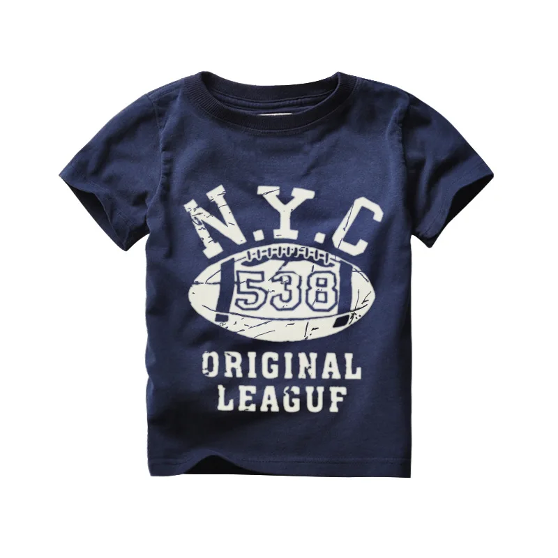 Летние футболки для мальчиков 100% хлопок удобная детская футболка с короткими