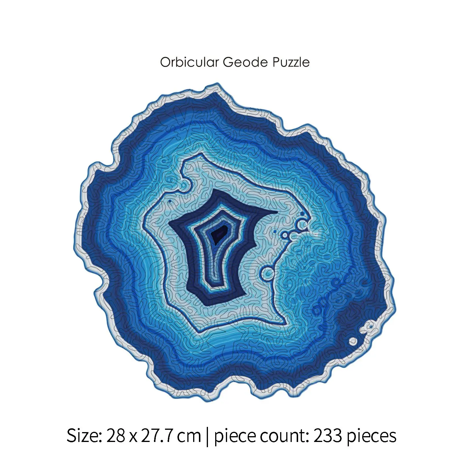 

Wooden Agate Puzzle Jigsaw Alien Agate Puzzle Blue Agate Irregular Shape Puzzle Difficulty Hell Level Educational Toys For Child