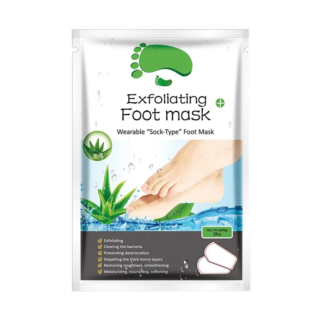 

2pcs=1Pair Foot Exfoliating Foot Mask Remove Dead Skin Cuticle Pedicure Socks Whitening Foot Mask for Legs Exfoliation Spa