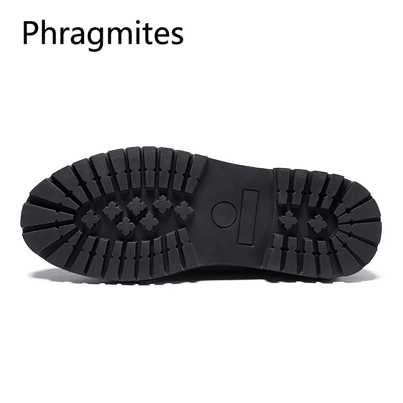Phragmites New Men Chelsea Boots Ankle Fashion Male Brand Leather Quality Motorcycle Comfortable Outdoor Shoes |