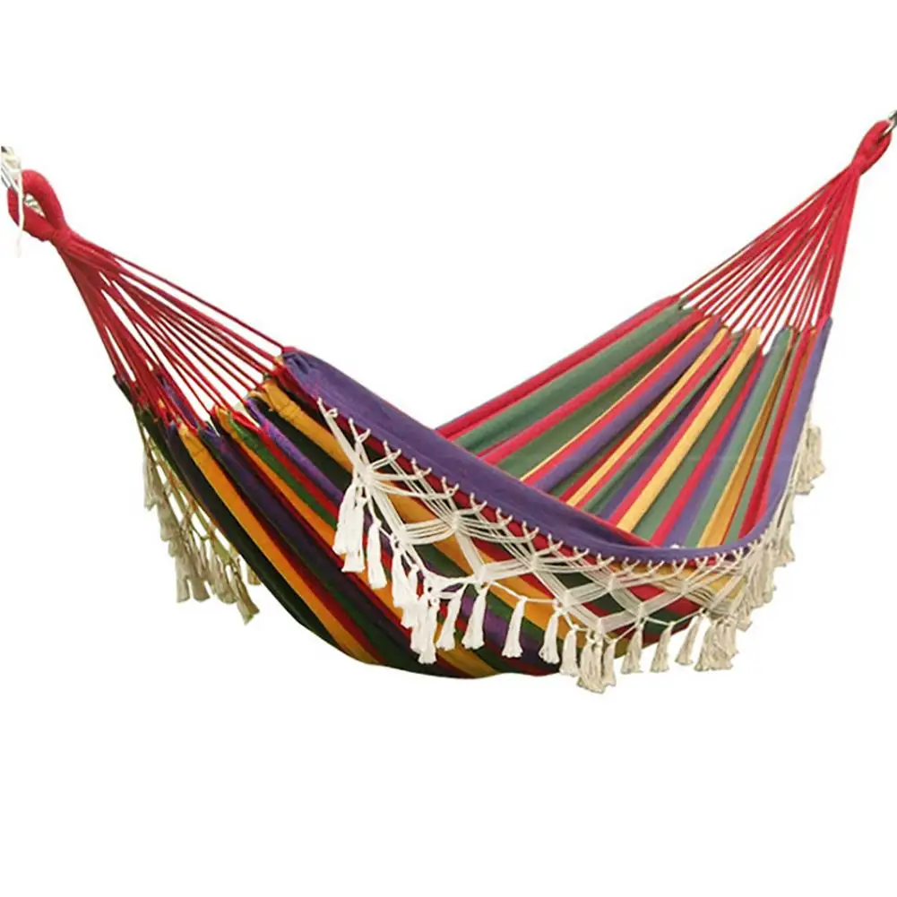 Portable Camping Hammock Wind Fringed 2-person Sleeping Swing For Travel Parachute Hammocks Camping Equipment With Storage Bag
Portable Camping Hammock Wind Fringed 2-person Sleeping Swing For Travel Parachute Hammocks Camping Equipment With Storage Bag