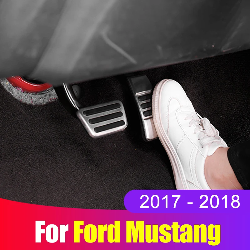 

Автомобильные педали акселератора из алюминиевого сплава противоскользящие Чехлы для Ford Mustang 2017 2018 аксессуары