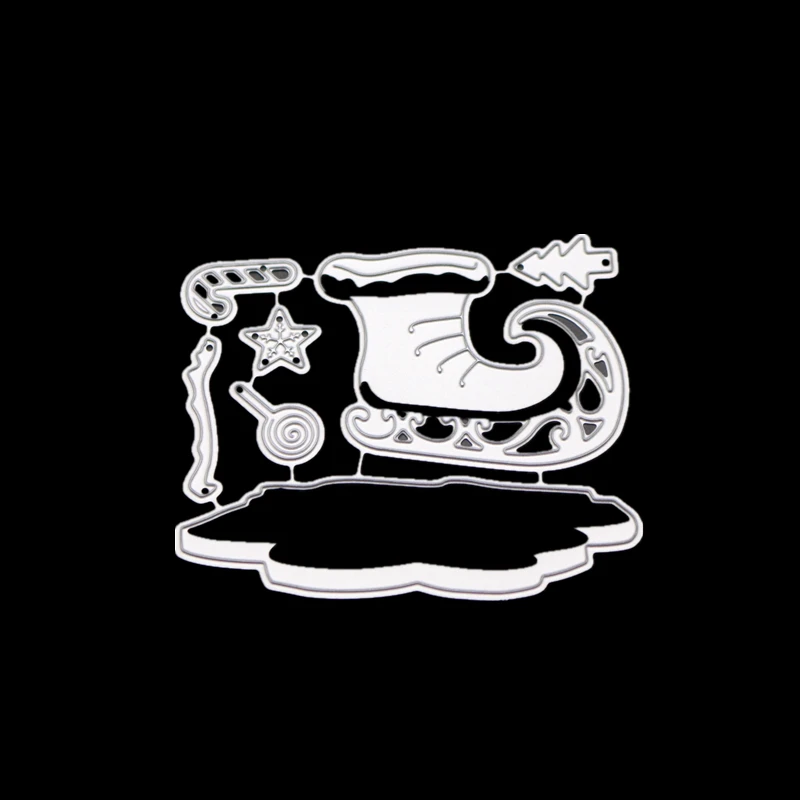 Сапоги Металлические прорезной трафарет для окраски рождественские поделки