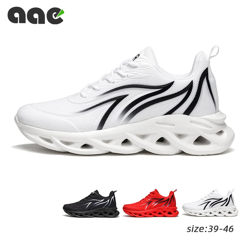 

Summer Sports Shoes for Men Sneakers Breathable Casual Running Shoes Outdoor Non-slip Lightweight Lace-up Men's Tennis Shoes
