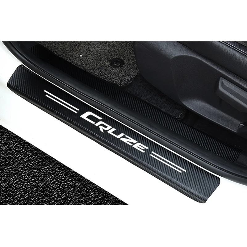 4 шт. двери автомобиля порог Водонепроницаемый углеродного волокна защитные