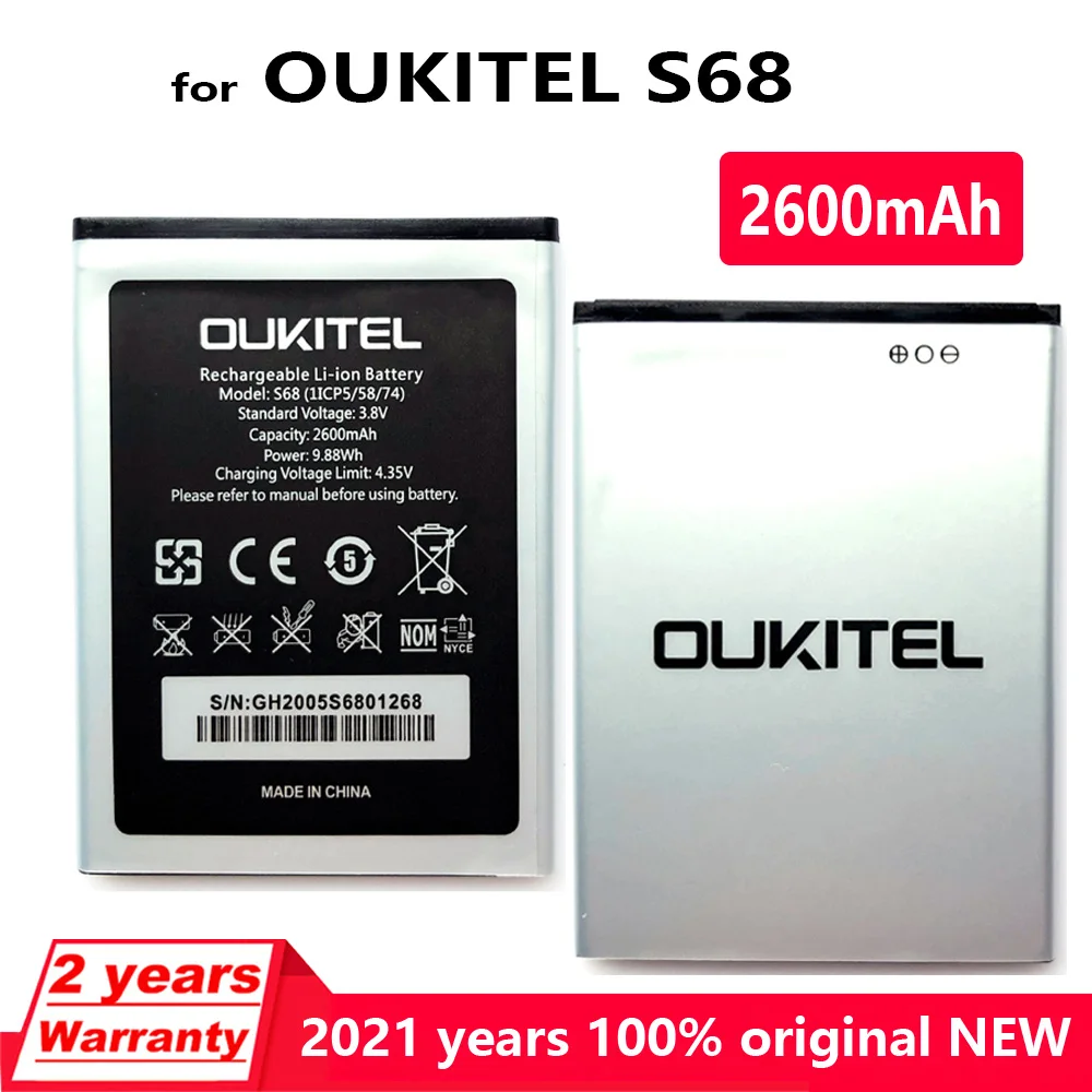 Новый оригинальный аккумулятор 2600 мАч для OUKITEL S68 / C16 Pro мобильный телефон в