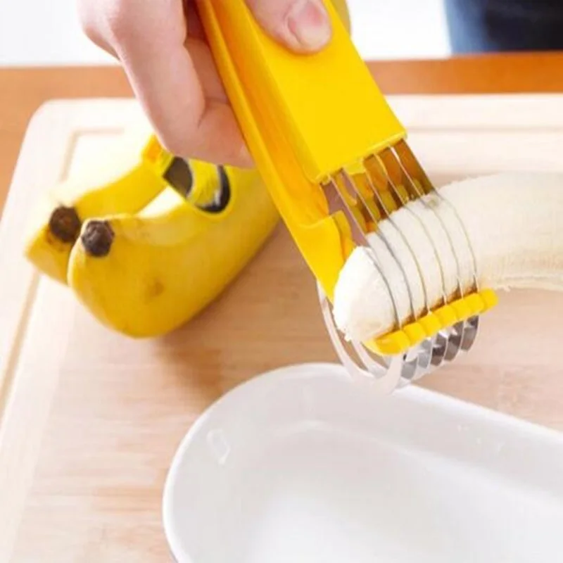 

Популярные кухонные аксессуары слайсер измельчитель бананов фруктовый резак для огурцов салатов овощей новый инструмент для приготовлени...