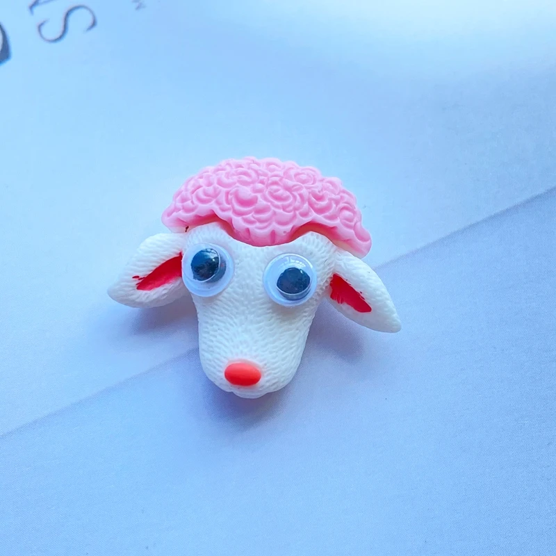 10 шт. милые смешанные подвижные глаза Мультяшные Животные Смола Кабошоны для