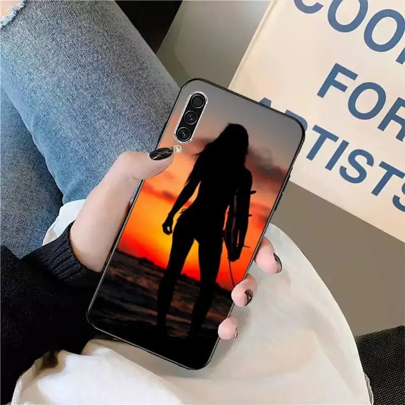 

Summer beach surfboard surfing Phone Case For Samsung galaxy S 9 10 20 A 10 21 30 31 40 50 51 71 s note 20 j 4 2018 plus