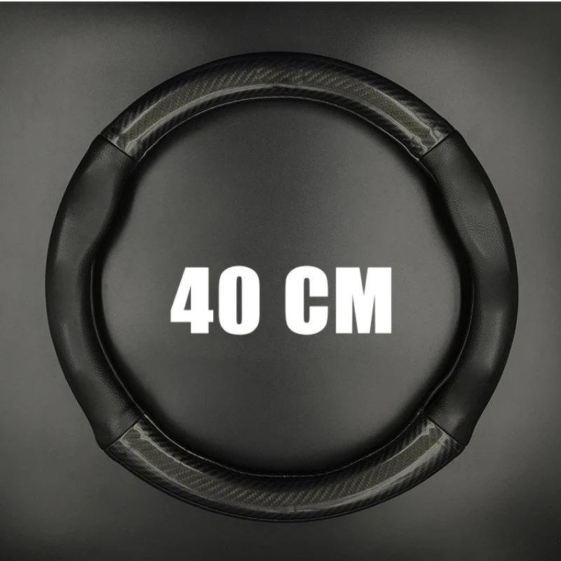 Чехол рулевого колеса автомобиля из натуральной кожи с волнистыми линиями