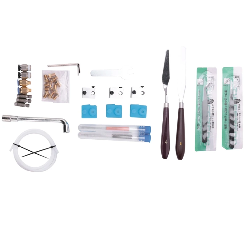 

Комплект сопел для 3D-принтера Ender 3 V2 CR10 Ender 5 Pro, MK8, сопло из закаленной стали, теплоотвод CR10, нагревательный блок, 41 шт.