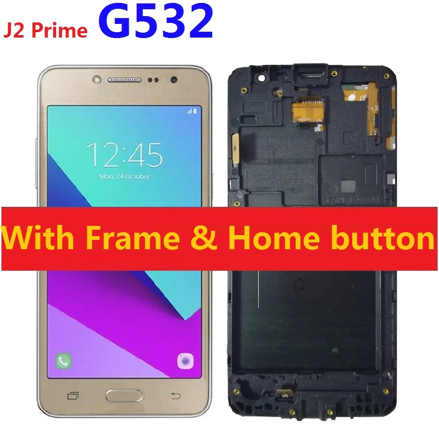 ЖК-дисплей для Samsung Galaxy Grand J2 Prime SM-G532H G532H/DS G532F/DS G532F сенсорный дигитайзер рамка