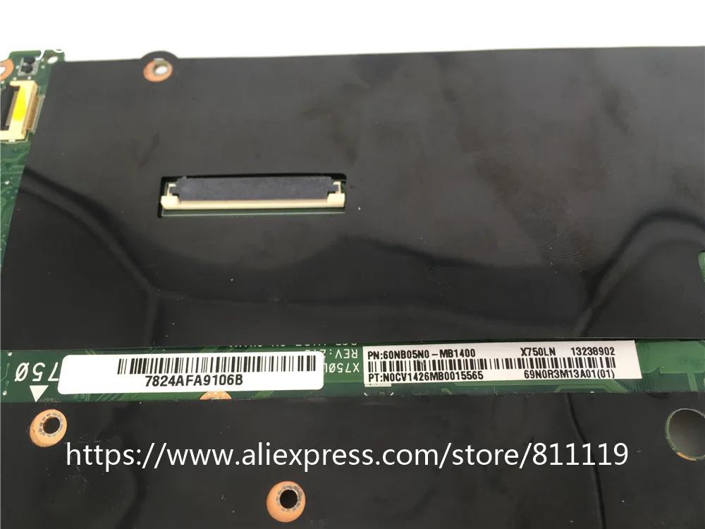 Оригинальная материнская плата yourui для ASUS X750JB модель REV 2 0 с диагональю дюйма