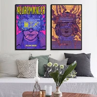 william gibson film neuromancer movie classic sci fi art canvas painting poster wall home decor